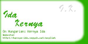 ida kernya business card